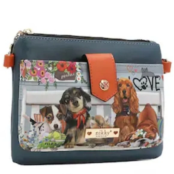 Nikky Nicole Lee Dog Print Wallet w/ Coin Purse – New w/ Damaged Box - Picture 2 of 9